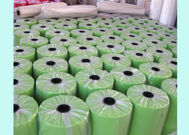 Tela no tejida Rolls de los muebles de los PP del verde de Spunbond para biodegradable