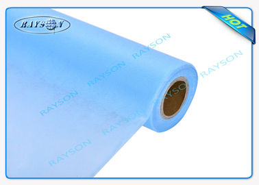 Tela no tejida azul 40GSM/blanca disponible de los muebles antibacteriana para el uso médico