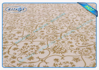 Mantel no tejido de la prenda impermeable de la impresión de la flor del oro para el uso en el hogar