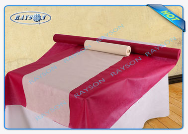 Mantel no tejido rojo verde del amarillo, servilletas de las cubiertas de tabla del vinilo