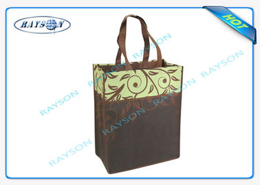 Artículo y reciclar bolsos de la tela no tejida de los Pp con Logo Priniting, Tote Bag With Long Handle