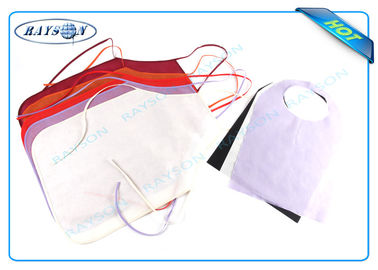 Babero y delantal disponibles coloridos PP Spunbond no tejido para el hogar, médico