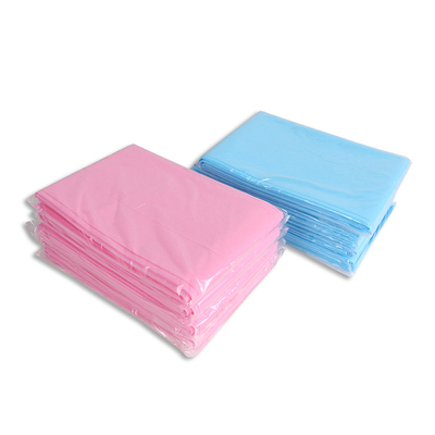 Color rosado azul de la sábana disponible de la tela no tejida de los PP para usar del hospital