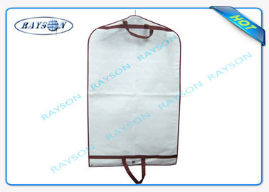 Grabado en relieve personalizó los bolsos de la tela no tejida, correas blancas de la cubierta PPSB de la ropa