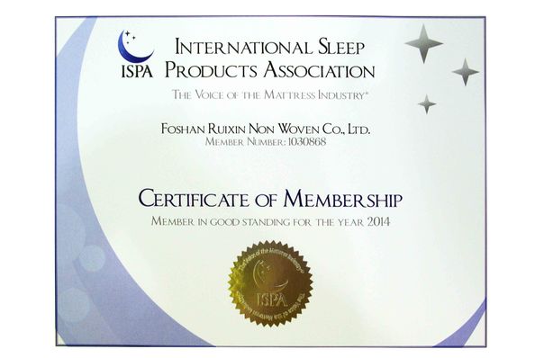 Porcelana FOSHAN RUIXIN NON WOVEN CO.,LTD certificaciones
